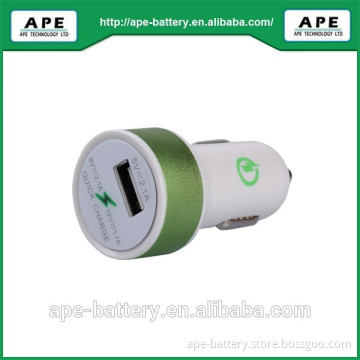 5V/2.1A,9V/2A,12V/1.7A USB mini car charger with CE, Rohs, FCC, Quick Charge 2.0 certification